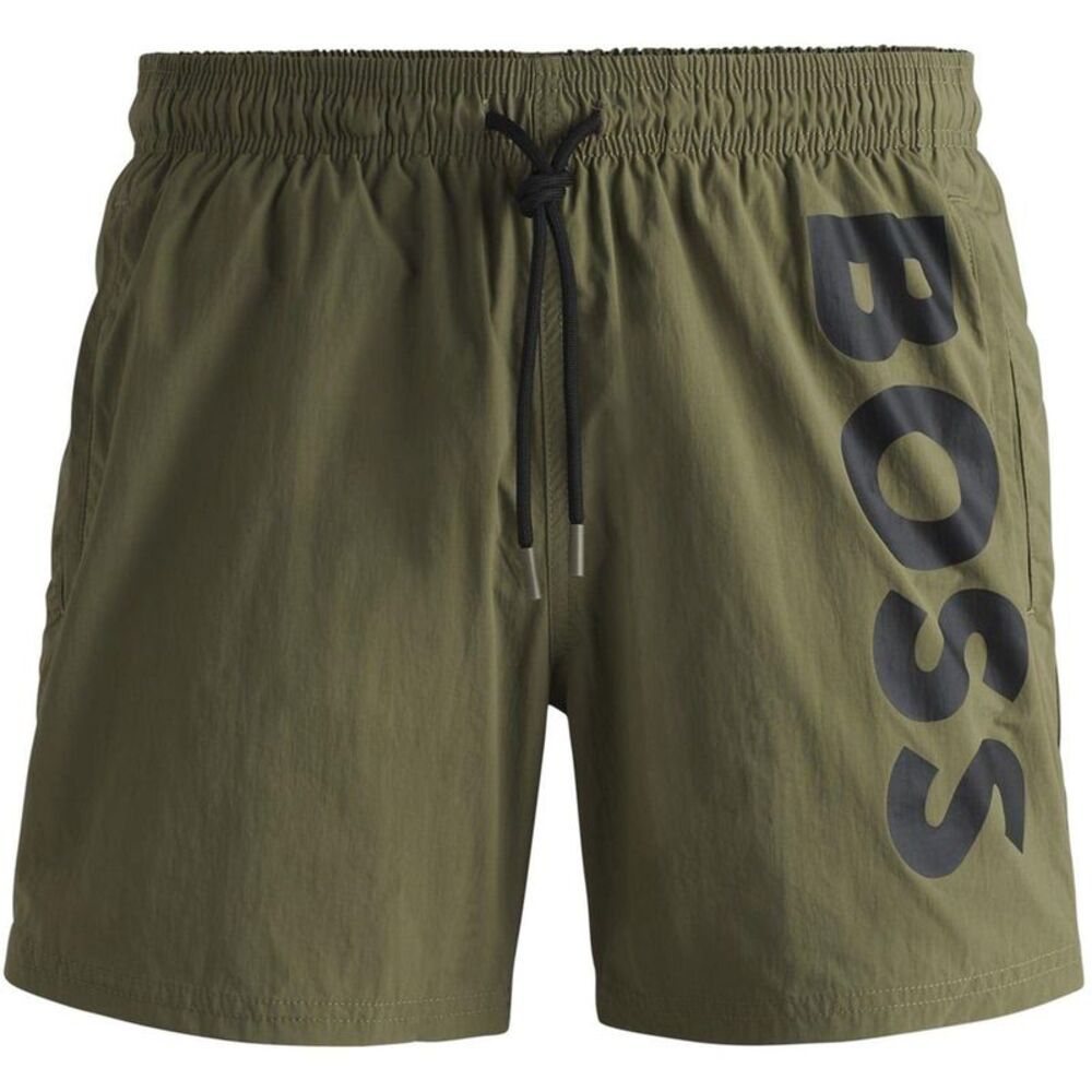 Boss Mens Octopus Swim Shorts / Dark Beige
